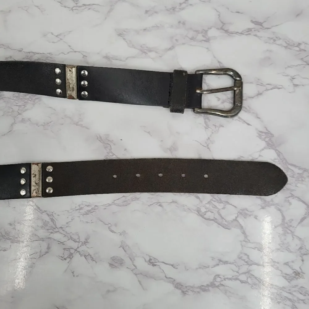 Chassis Hipwear Brutalist Raw Leather and Tarnished Silver Belt
